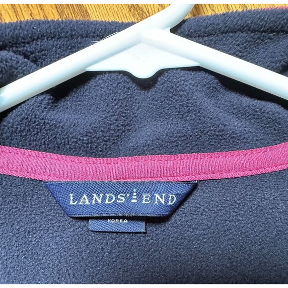 Lands End Womens Fleece Full-Zip Jacket Zippered Inner Pockets Fall Layering  XL - Picture 3 of 11